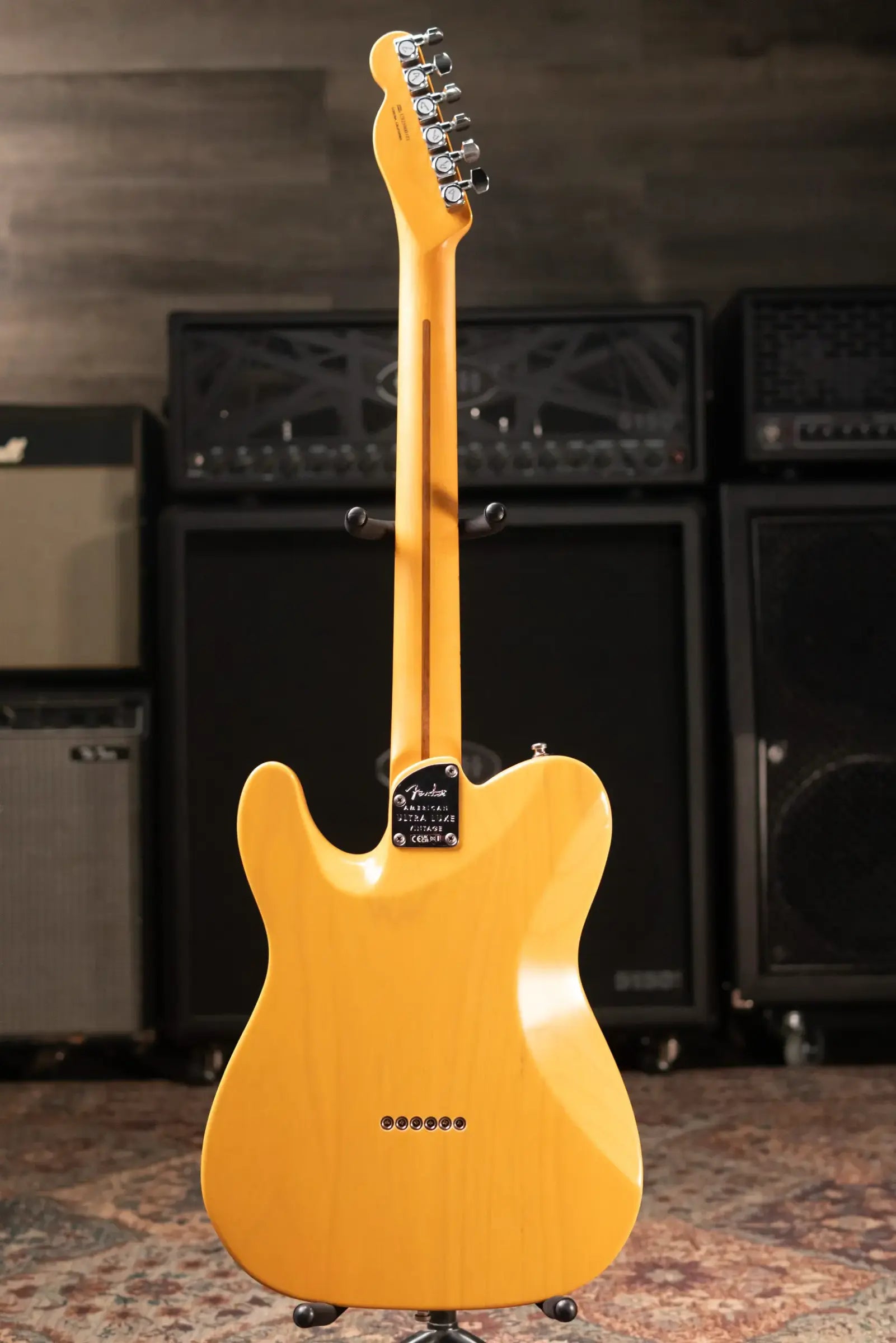 Fender American Ultra Luxe '50s Telecaster Electric Guitar - Butterscotch Blonde with Deluxe Hardshell Case