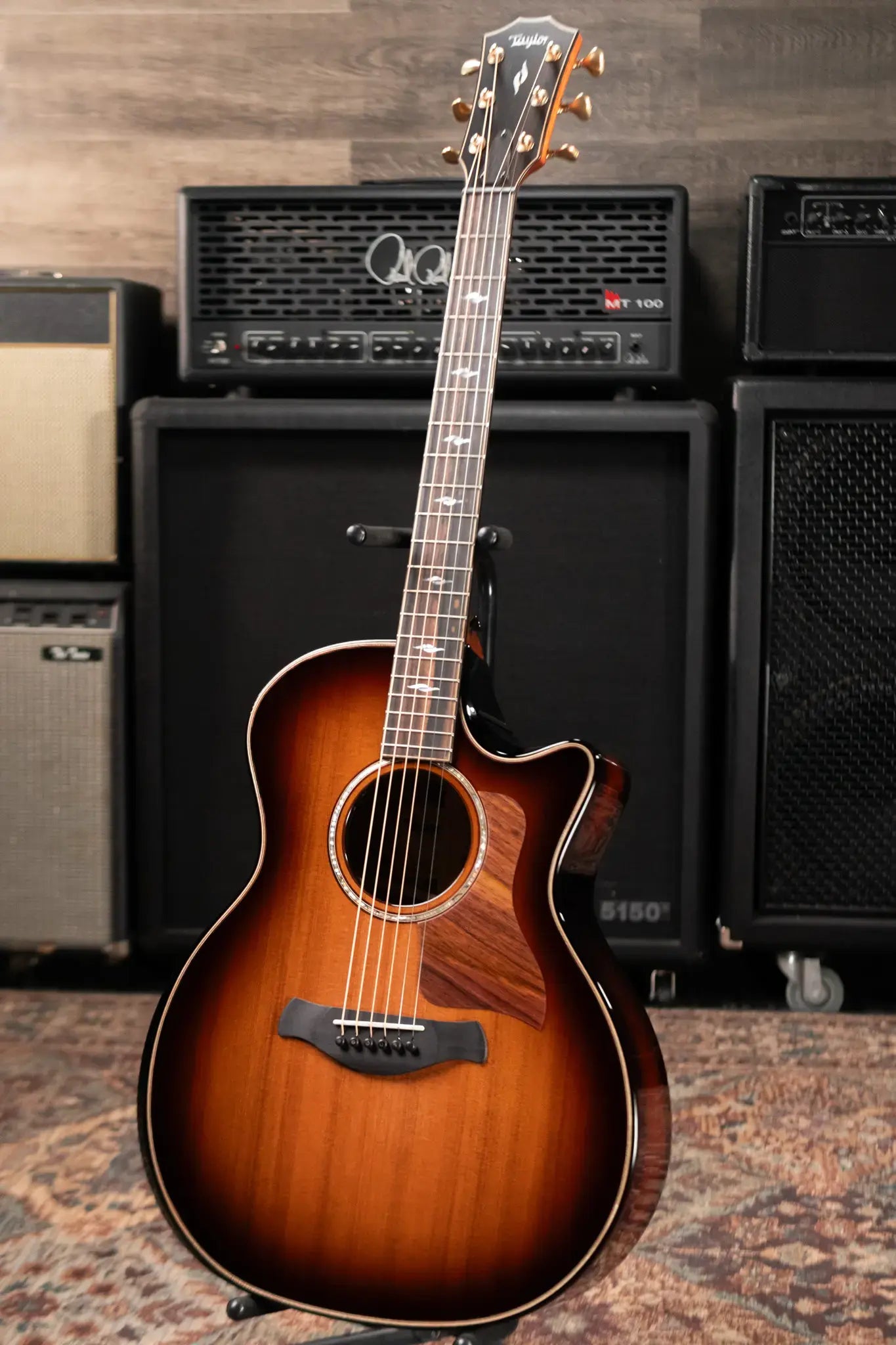 Taylor Next Generation Builder's Edition 814ce Grand Auditorium Acoustic/Electric Guitar - Shaded Edgeburst with Hardshell Case