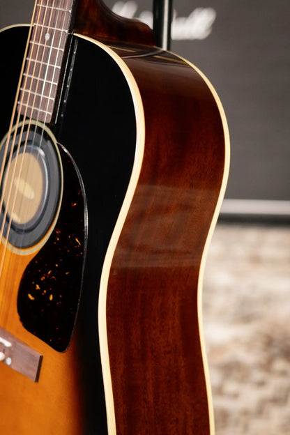 Epiphone 1942 Banner J-45 Reissue Acoustic/Electric Guitar - Vintage Sunburst with Hardshell Case