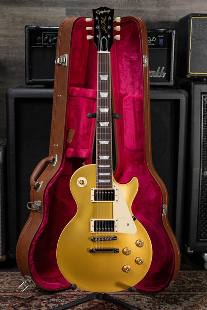 Epiphone 1957 Les Paul Goldtop Reissue Electric Guitar - Double Gold with Hardshell Case