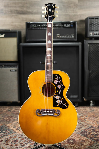 Epiphone 1957 SJ-200 Reissue Acoustic/Electric Guitar - Antique Natural with Hardshell Case