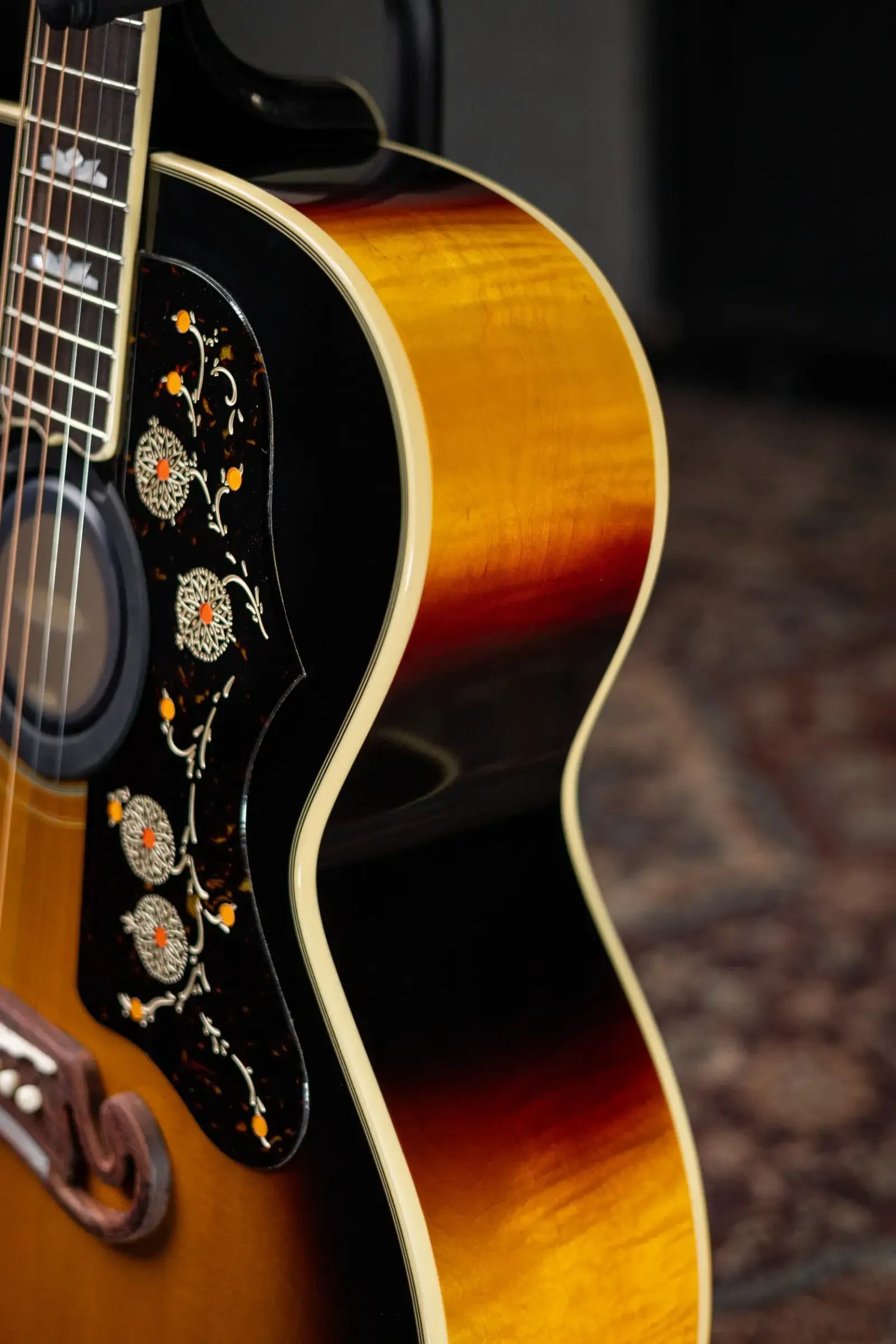 Epiphone 1957 SJ-200 Reissue Acoustic/Electric Guitar - Vintage Sunburst with Hardshell Case