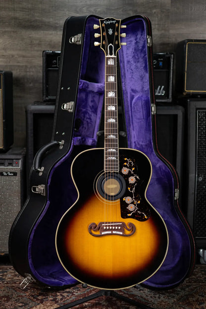 Epiphone 1957 SJ-200 Reissue Acoustic/Electric Guitar - Vintage Sunburst with Hardshell Case
