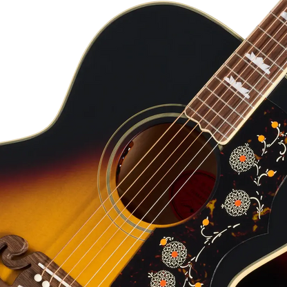 Epiphone 1957 SJ-200 Reissue Jumbo Acoustic/Electric Guitar - Vintage Sunburst with Hardshell Case