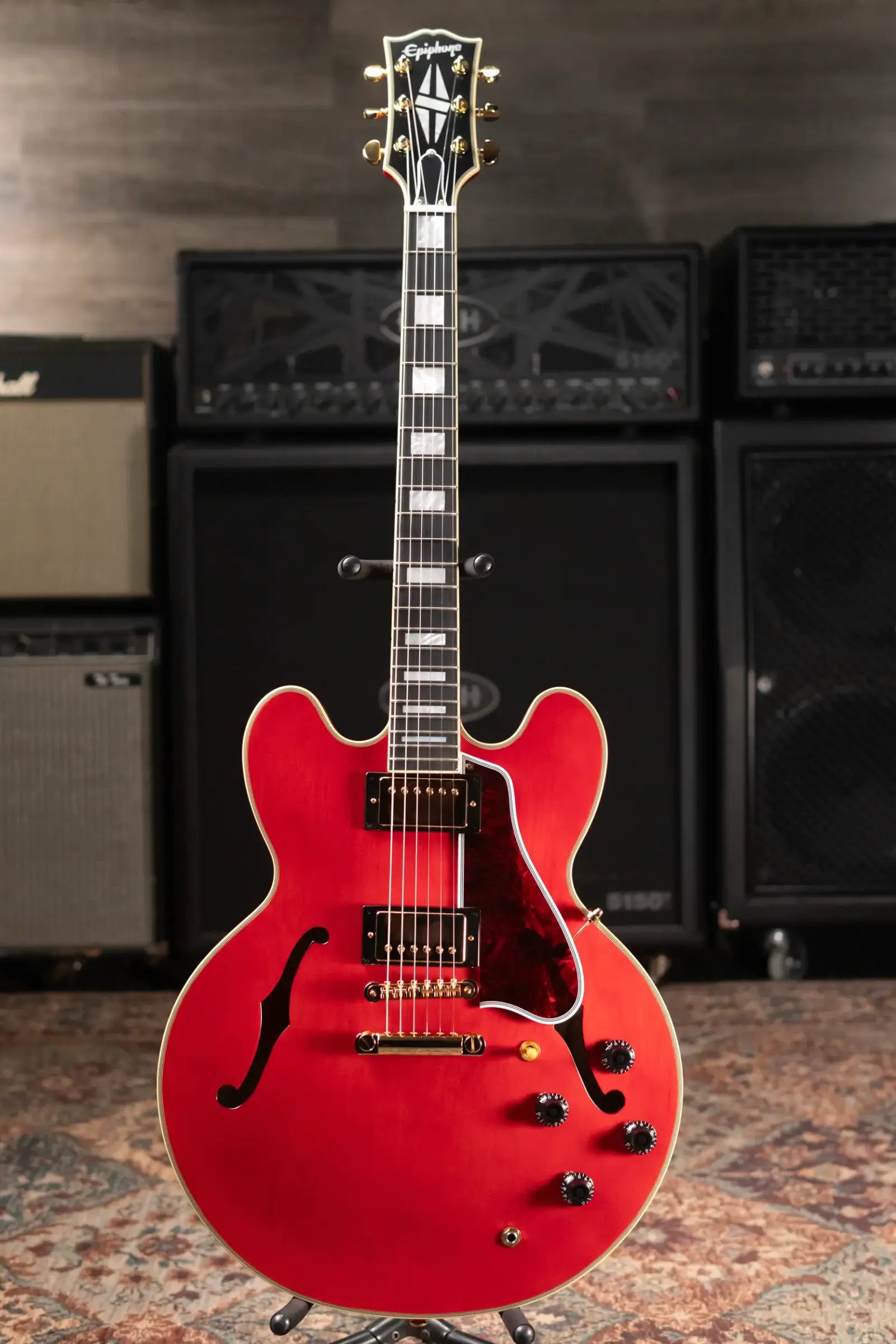 Epiphone 1959 ES-355 Semi-Hollow Electric Guitar - Cherry Red with Hardshell Case