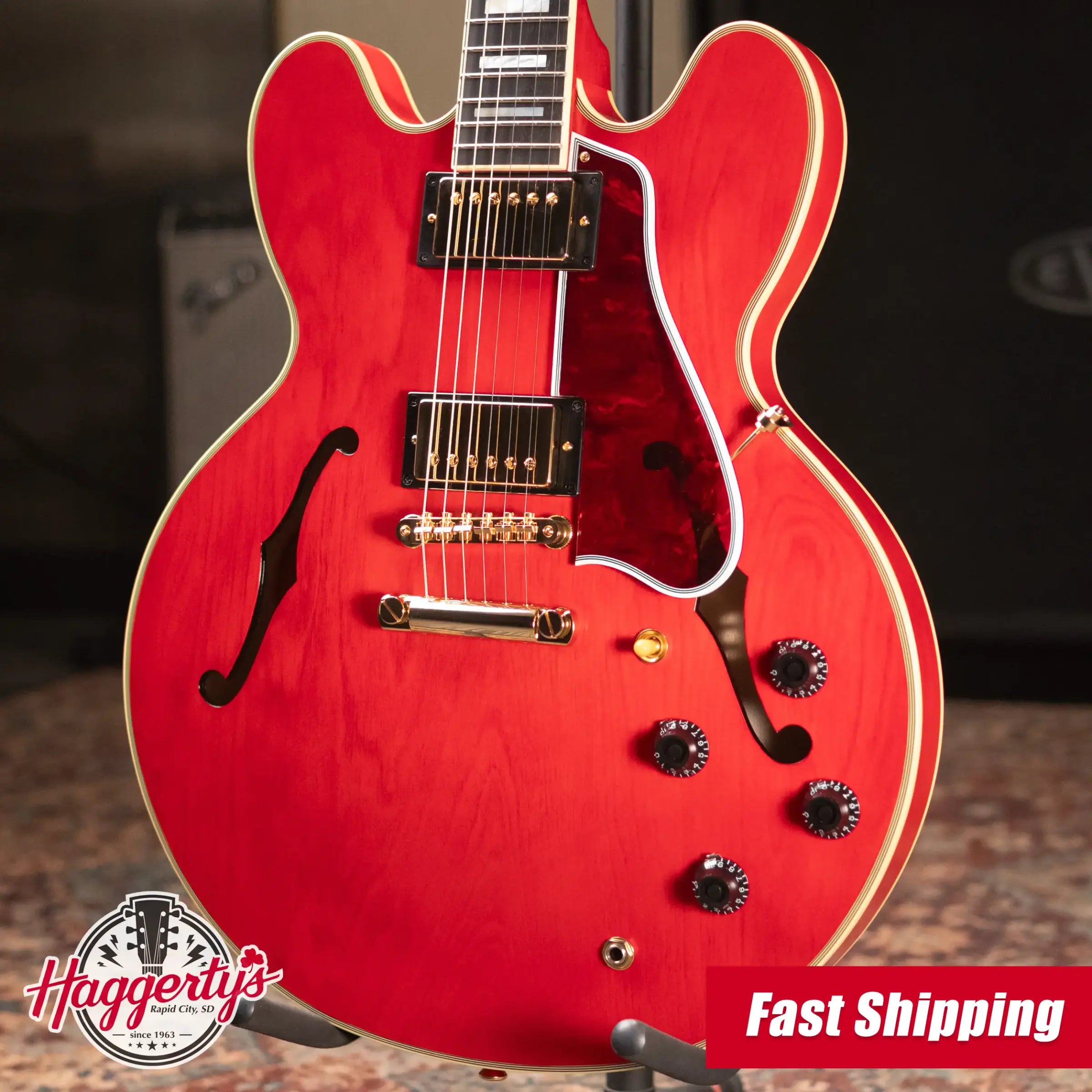 Epiphone 1959 ES-355 Semi-Hollow Electric Guitar - Cherry Red with Hardshell Case