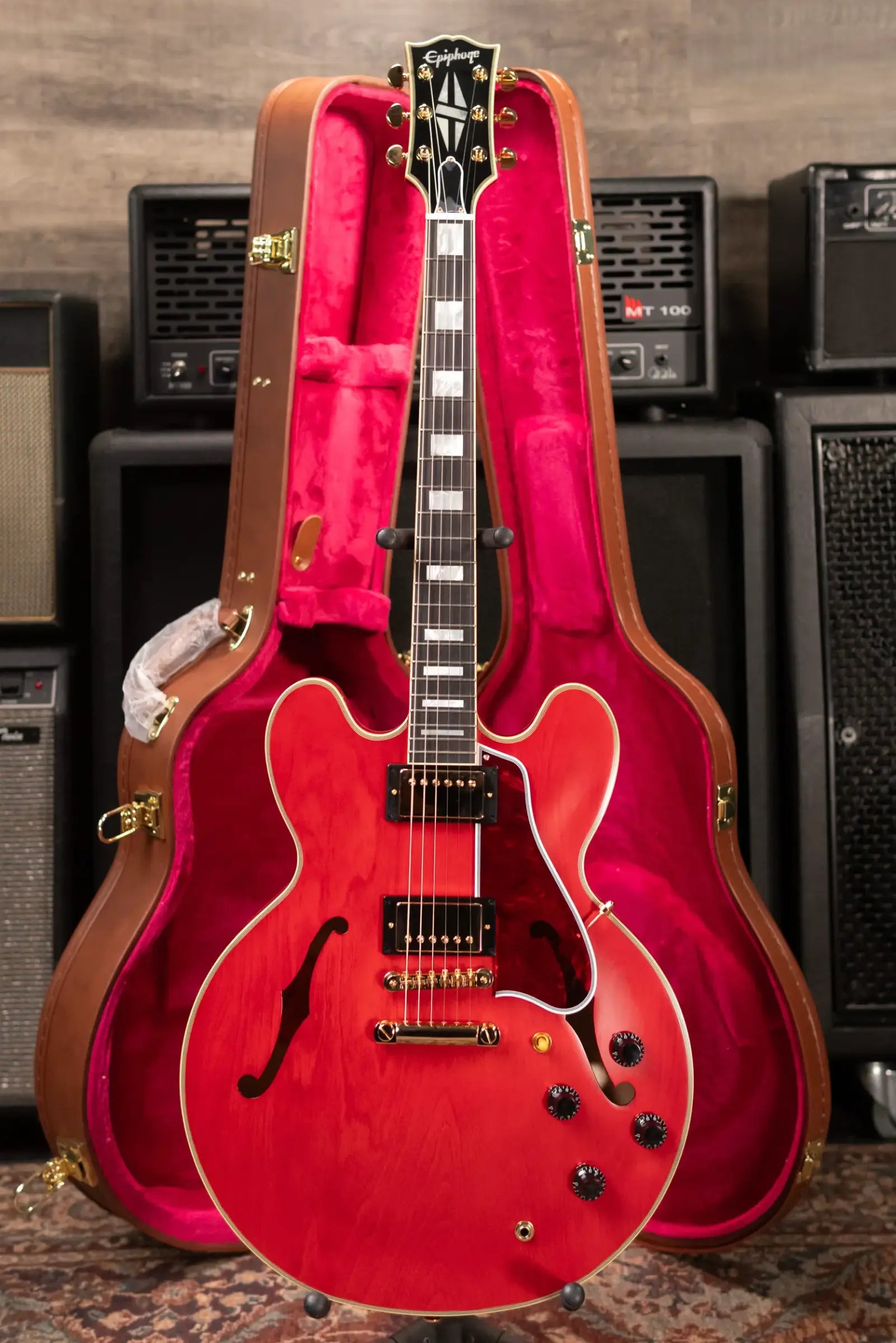 Epiphone 1959 ES-355 Semi-Hollow Electric Guitar - Cherry Red with Hardshell Case