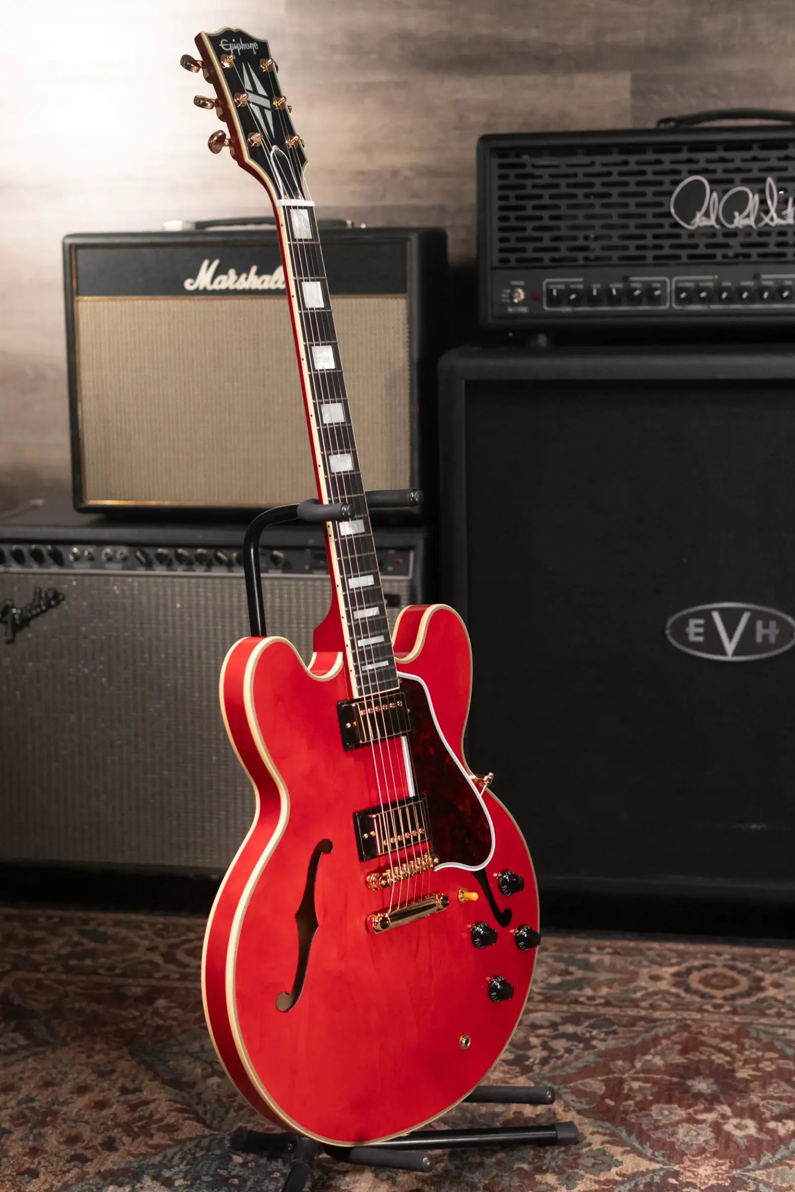 Epiphone 1959 ES-355 Semi-Hollow Electric Guitar - Cherry Red with Hardshell Case