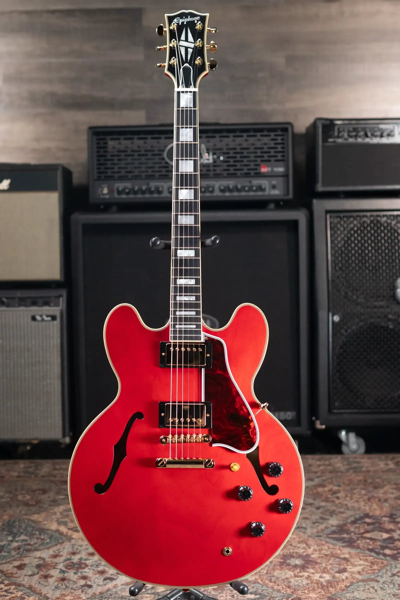 Epiphone 1959 ES-355 Semi-Hollow Electric Guitar - Cherry Red with Hardshell Case