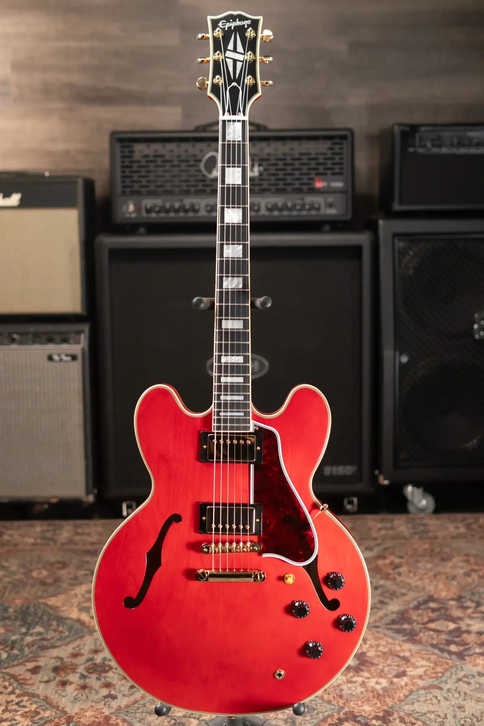 Epiphone 1959 ES-355 Semi-Hollow Electric Guitar - Cherry Red with Hardshell Case - Floor Model Demo