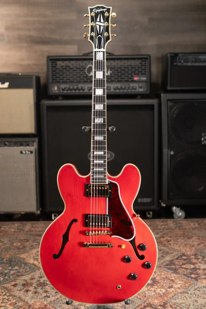 Epiphone 1959 ES-355 Semi-Hollow Electric Guitar - Cherry Red with Hardshell Case - Floor Model Demo
