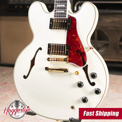 Epiphone 1959 ES-355 Semi-Hollow Electric Guitar - Classic White with Hardshell Case