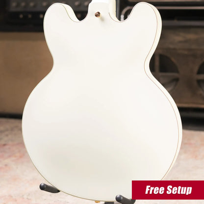 Epiphone 1959 ES-355 Semi-Hollow Electric Guitar - Classic White with Hardshell Case