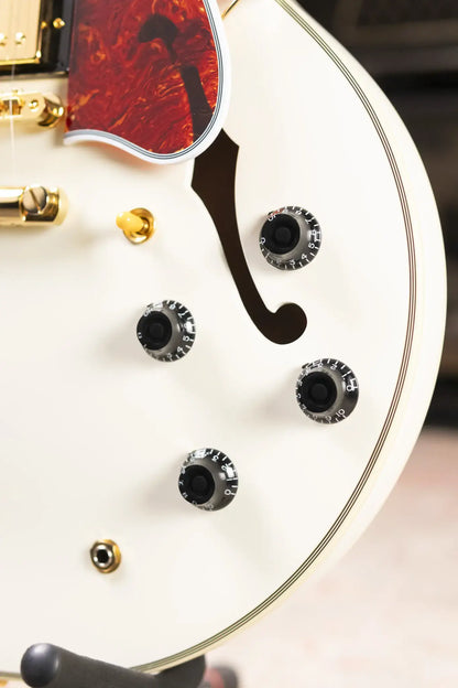 Epiphone 1959 ES-355 Semi-Hollow Electric Guitar - Classic White with Hardshell Case