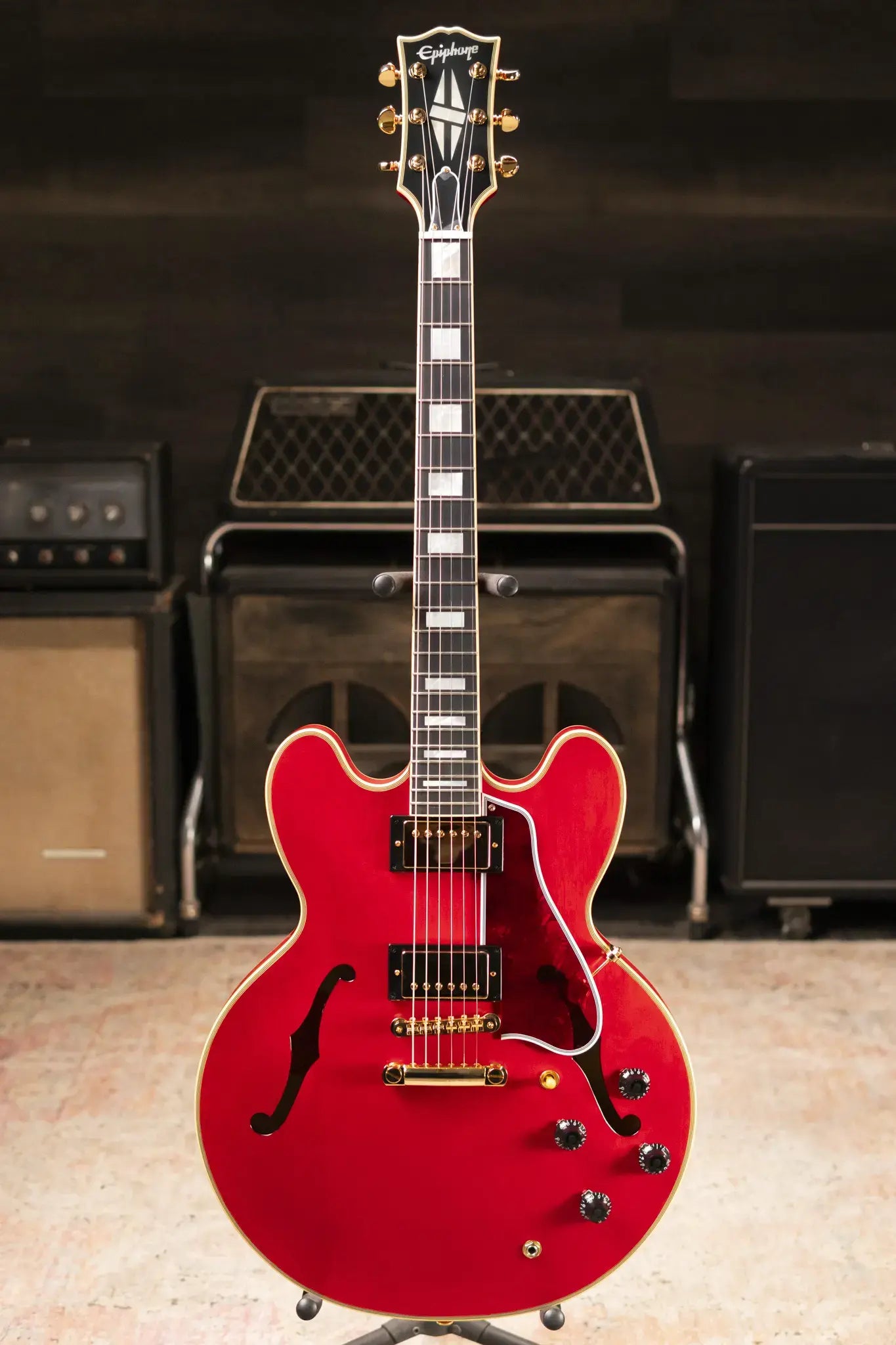 Epiphone 1959 ES-355 Semi-Hollow Electric Guitar - Cherry Red with Hardshell Case