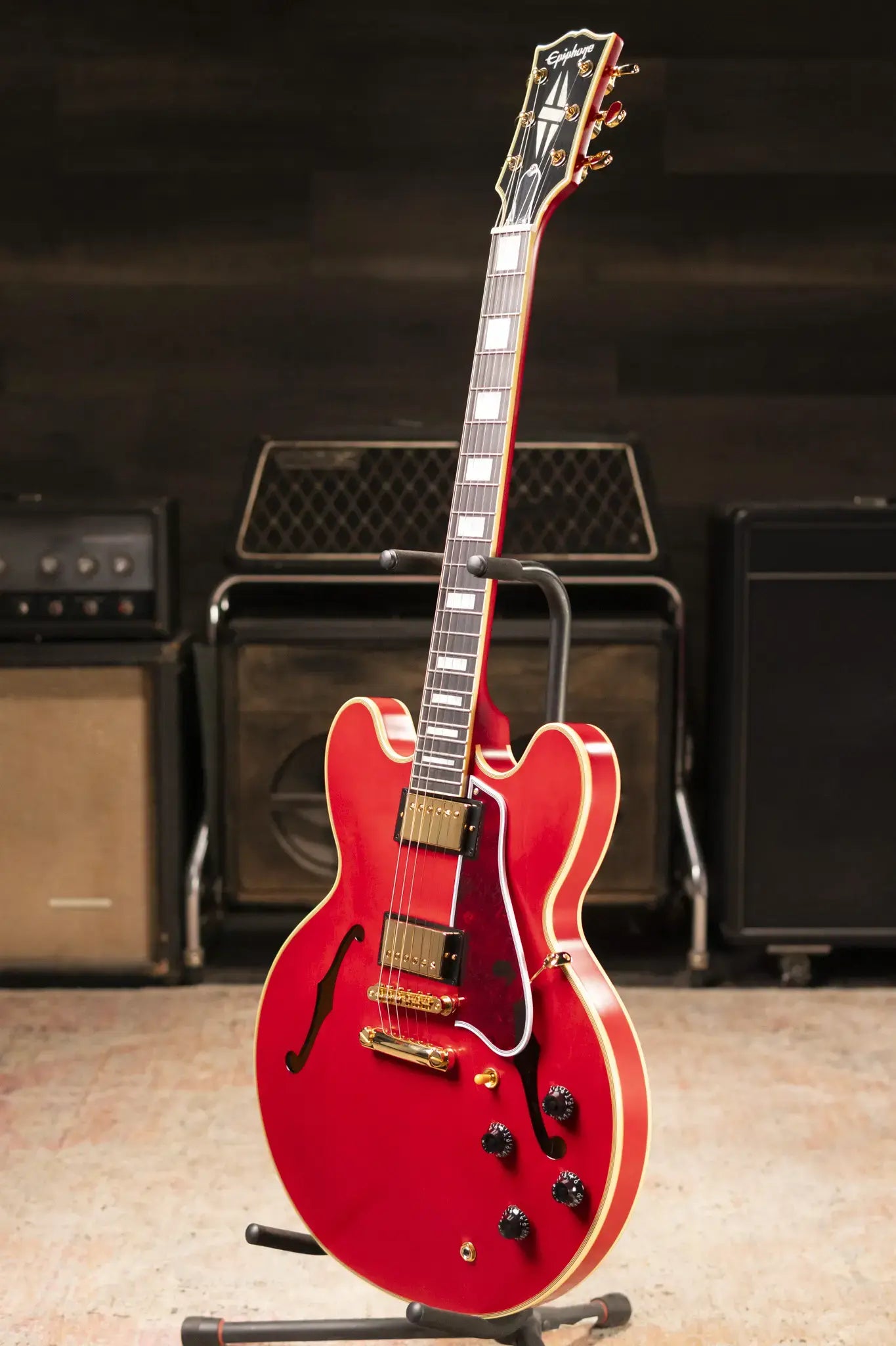 Epiphone 1959 ES-355 Semi-Hollow Electric Guitar - Cherry Red with Hardshell Case