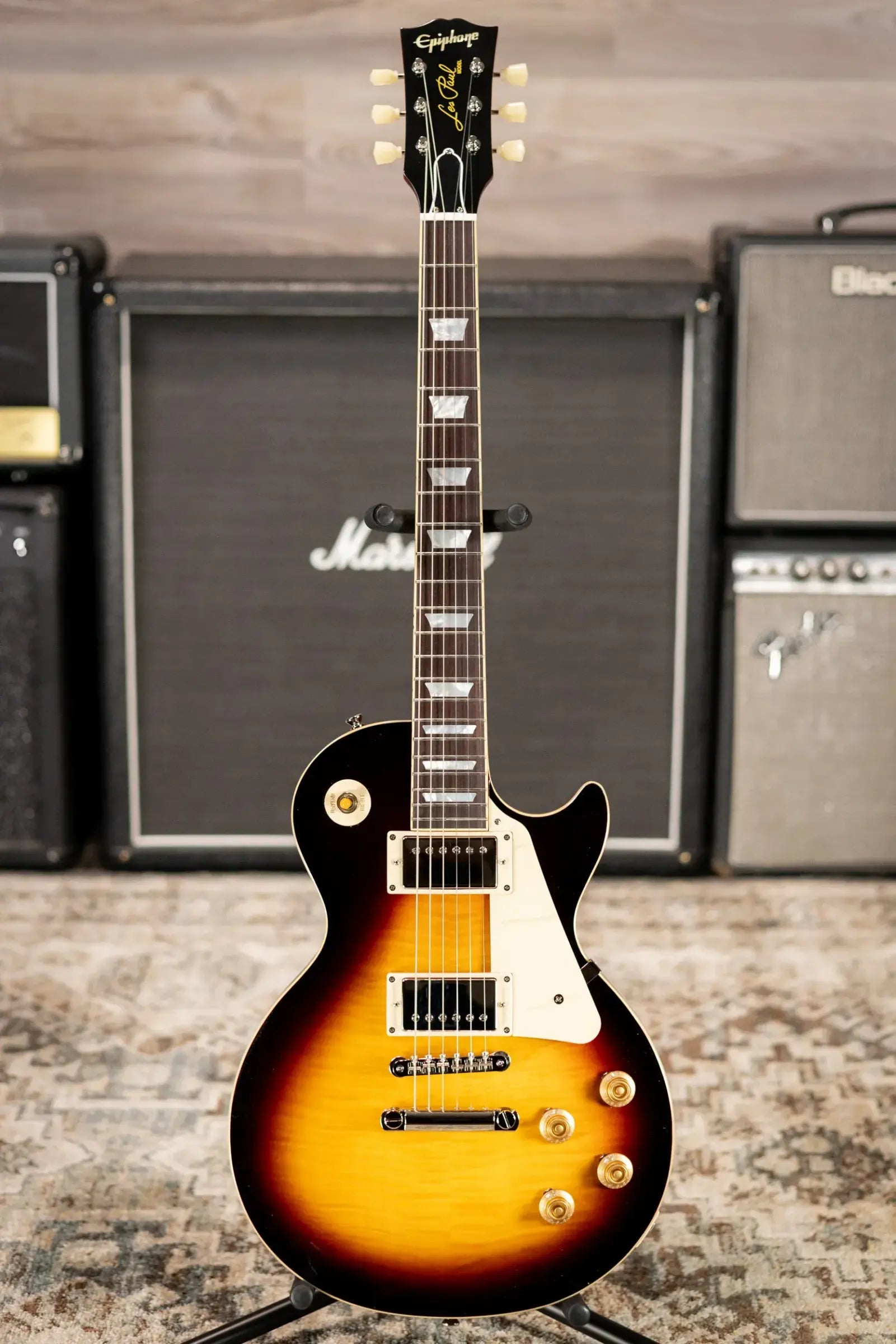 Epiphone 1959 Les Paul Standard Reissue Electric Guitar - Dark Burst with Hardshell Case