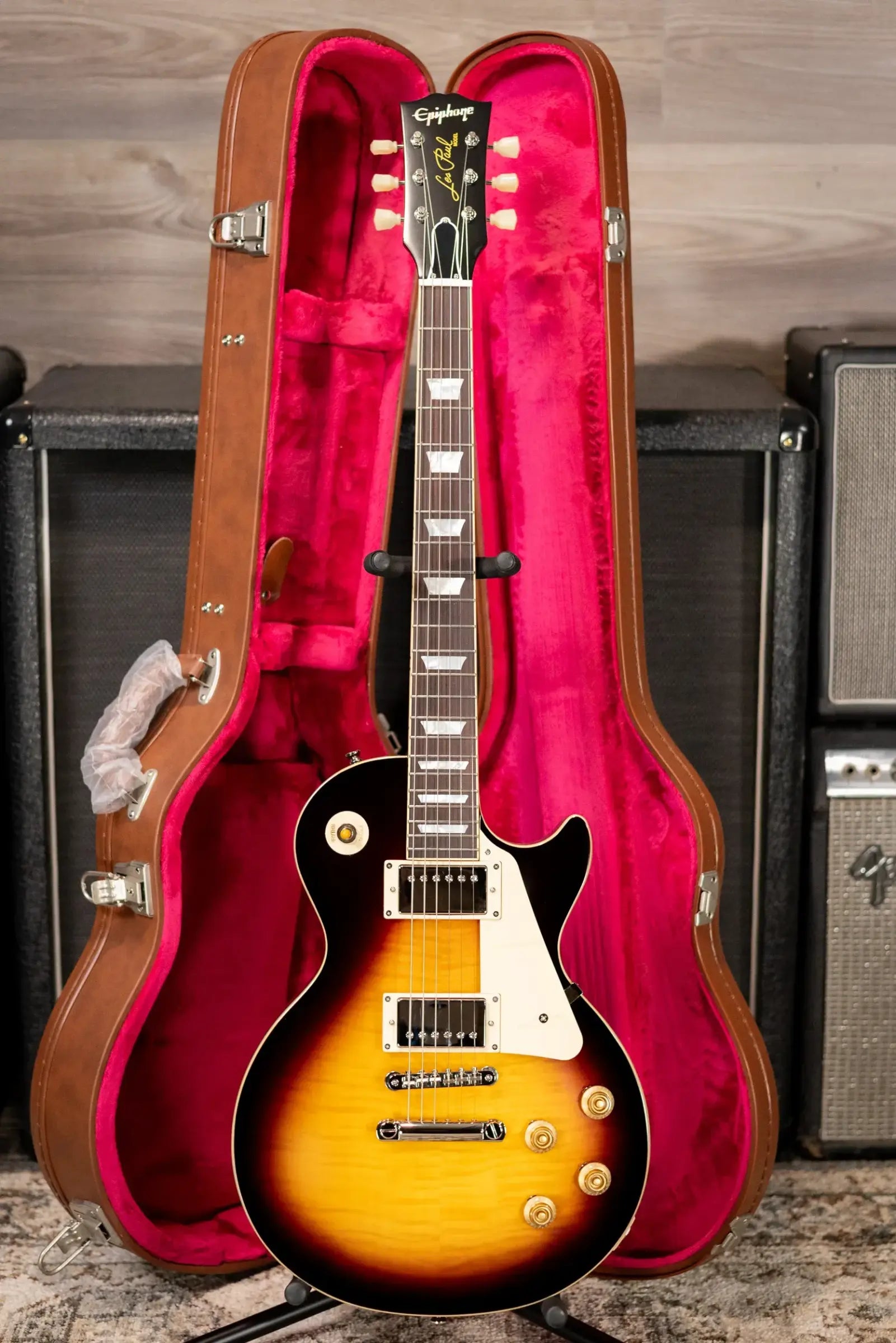Epiphone 1959 Les Paul Standard Reissue Electric Guitar - Dark Burst with Hardshell Case