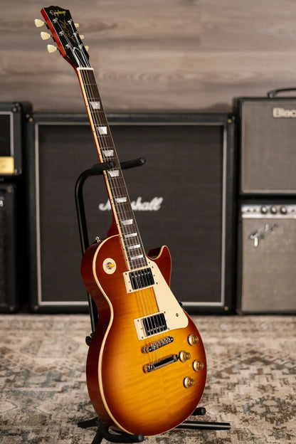 Epiphone 1959 Les Paul Standard Reissue Electric Guitar - Golden Poppy Burst with Hardshell Case