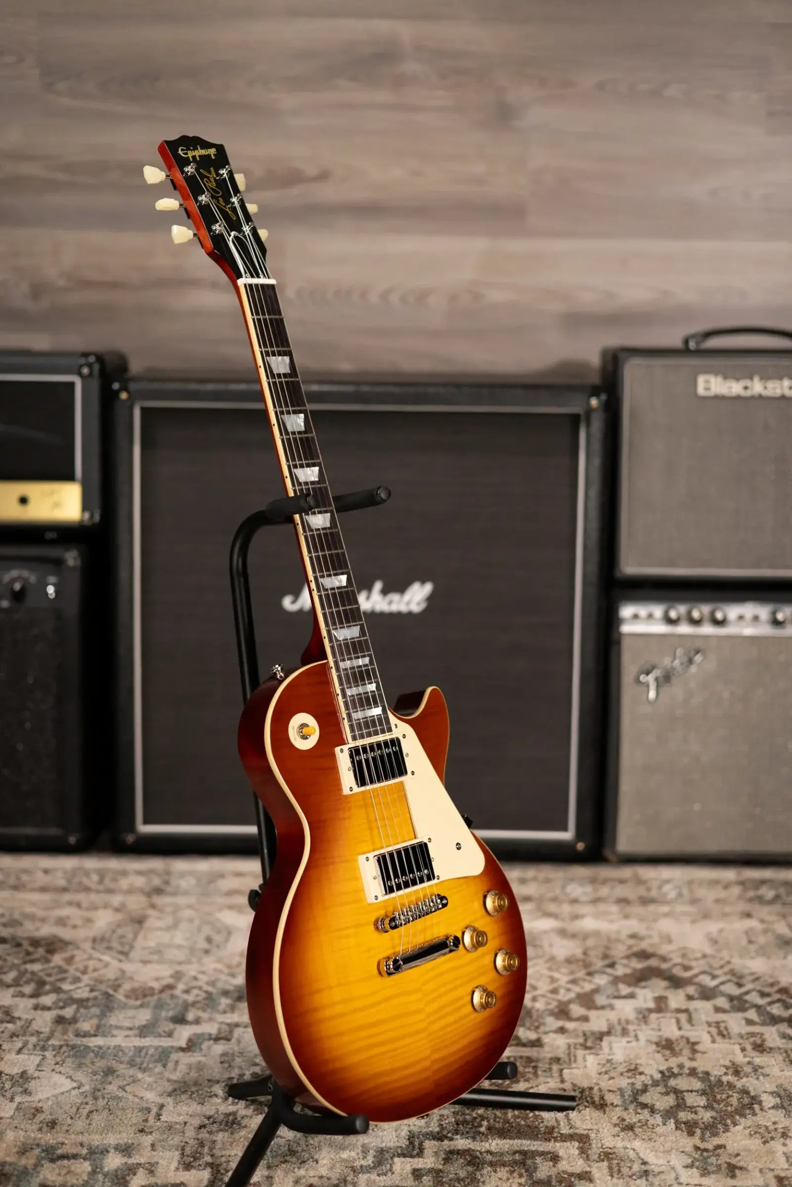 Epiphone 1959 Les Paul Standard Reissue Electric Guitar - Golden Poppy Burst with Hardshell Case