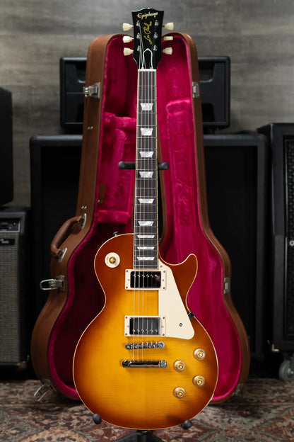 Epiphone 1959 Les Paul Standard Reissue Electric Guitar - Golden Poppy Burst with Hardshell Case