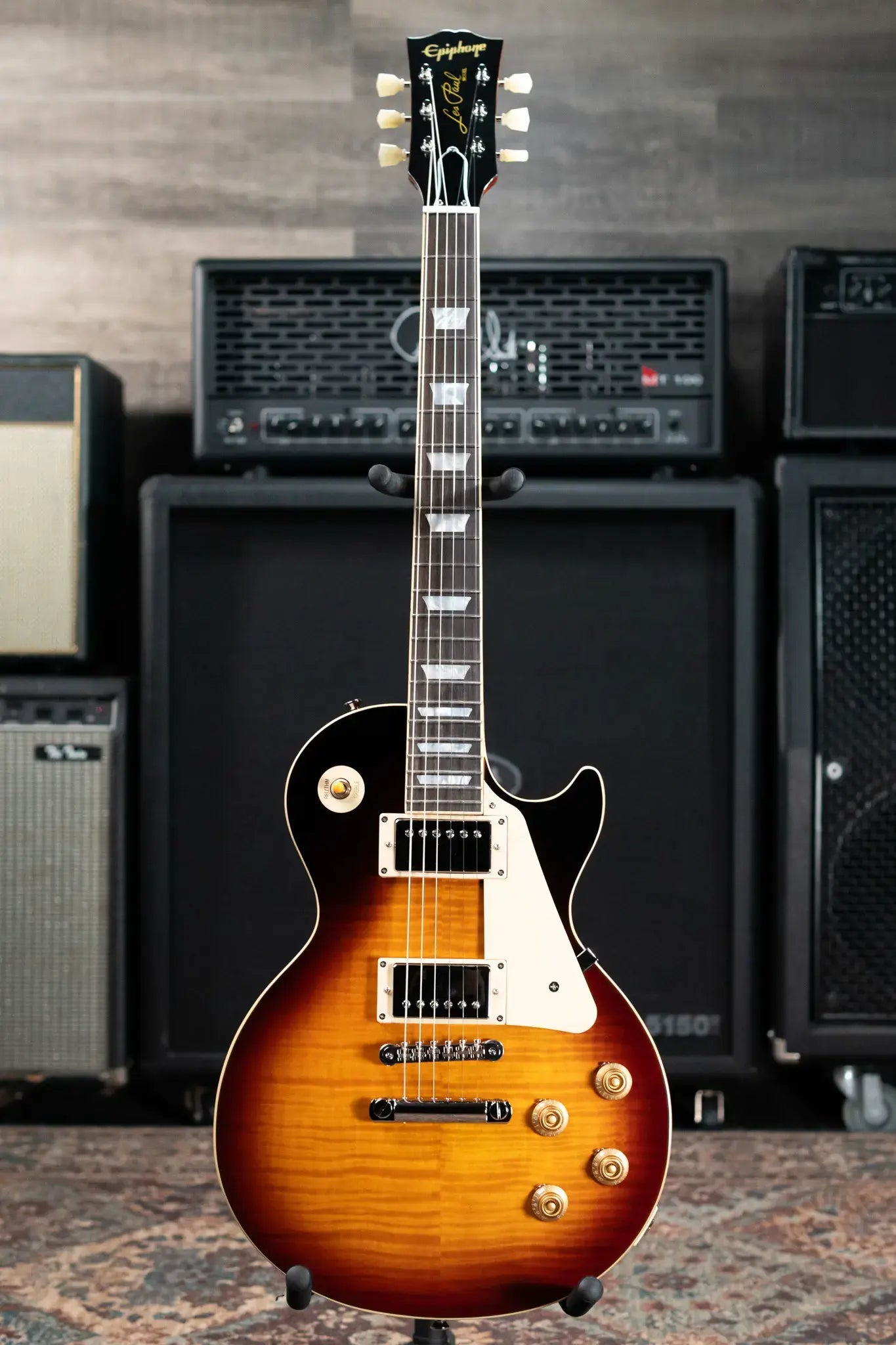 Epiphone 1959 Les Paul Standard Reissue Electric Guitar - Washed Bourbon Burst with Hardshell Case