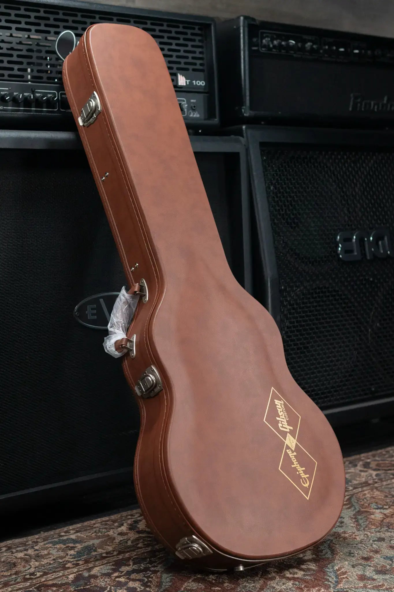 Epiphone 1959 Les Paul Standard Reissue Electric Guitar - Washed Bourbon Burst with Hardshell Case