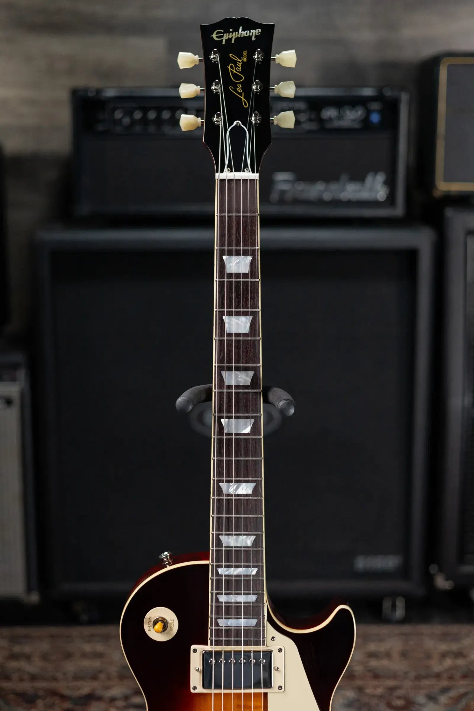 Epiphone 1959 Les Paul Standard Reissue Electric Guitar - Washed Bourbon Burst with Hardshell Case