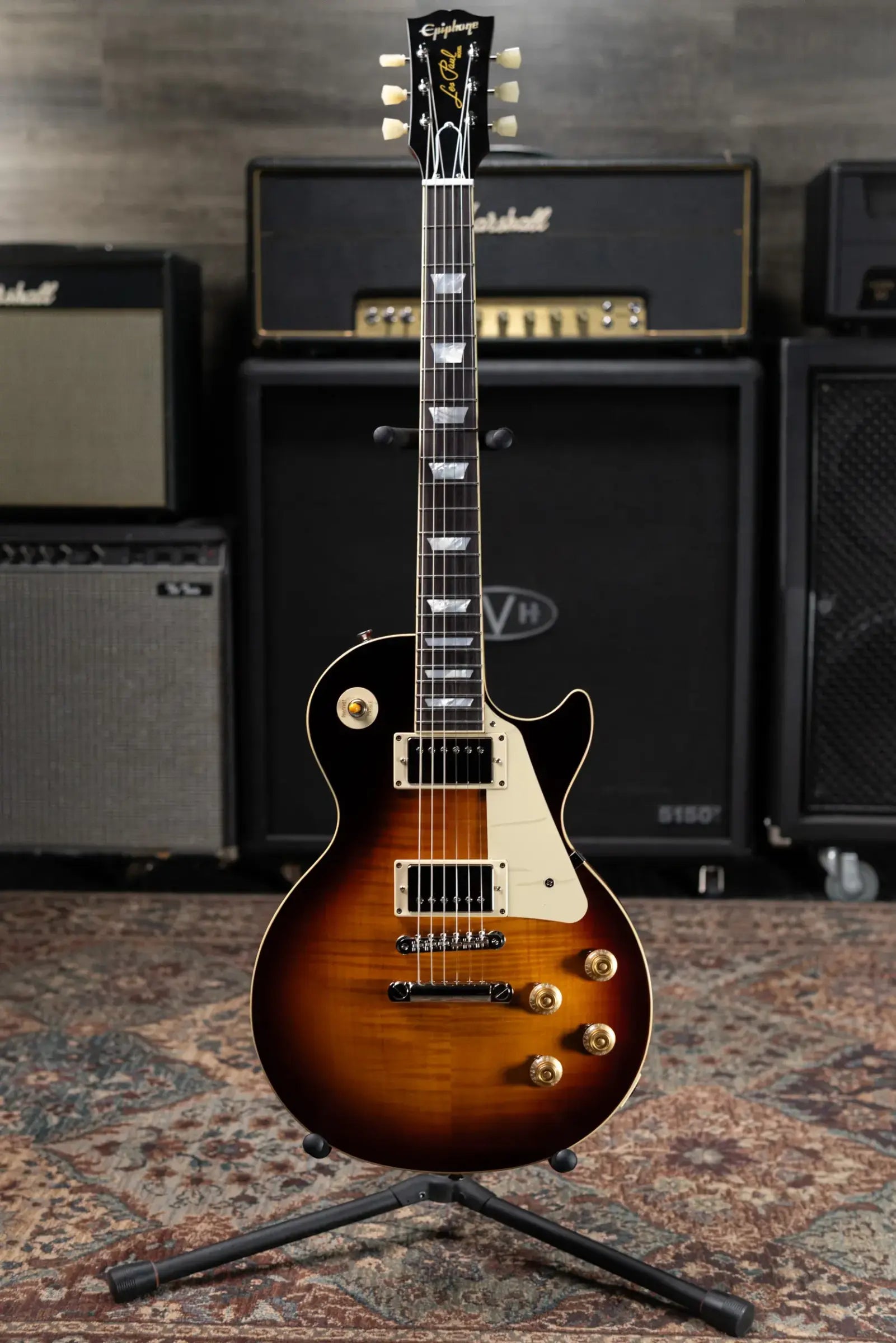 Epiphone 1959 Les Paul Standard Reissue Electric Guitar - Washed Bourbon Burst with Hardshell Case