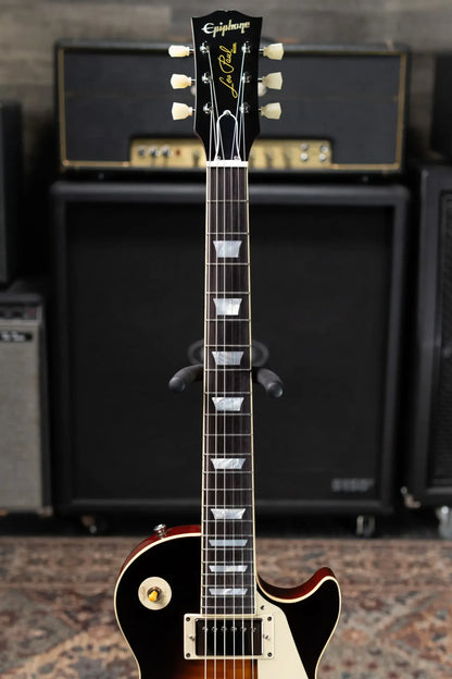 Epiphone 1959 Les Paul Standard Reissue Electric Guitar - Washed Bourbon Burst with Hardshell Case