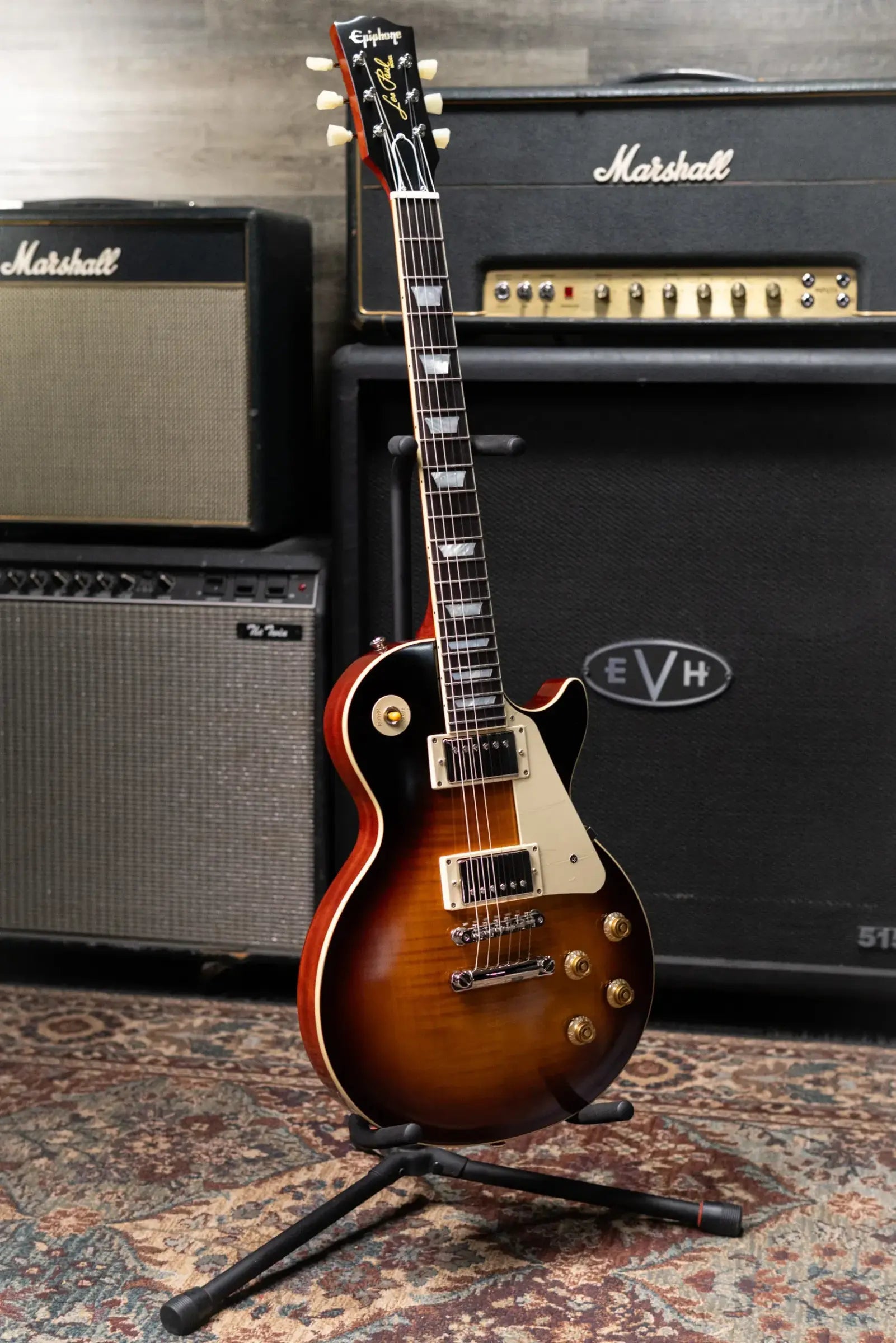 Epiphone 1959 Les Paul Standard Reissue Electric Guitar - Washed Bourbon Burst with Hardshell Case