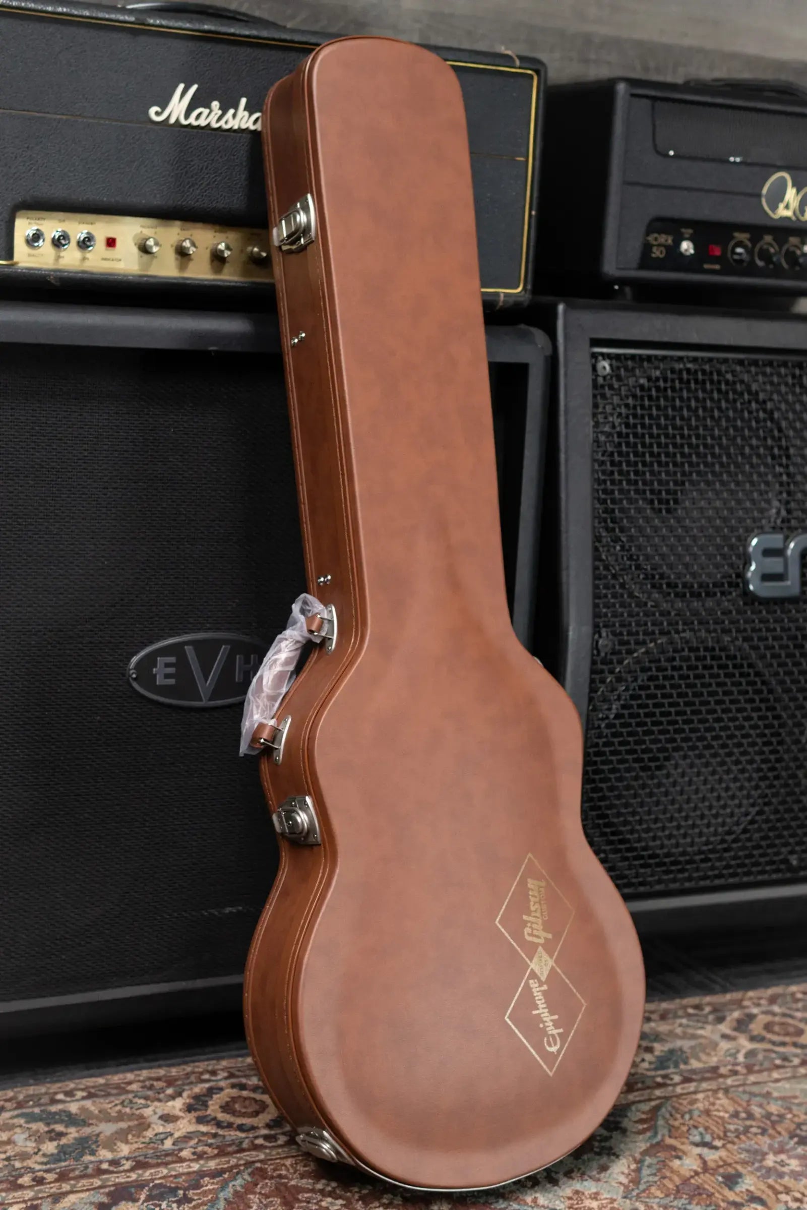 Epiphone 1959 Les Paul Standard Reissue Electric Guitar - Washed Bourbon Burst with Hardshell Case