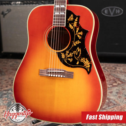 Epiphone 1960 Hummingbird Reissue Acoustic/Electric Guitar - Heritage Cherry Sunburst with Hardshell Case