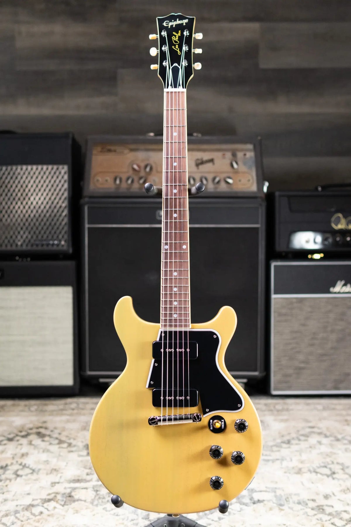 Epiphone 1960 Les Paul Special Double Cut Reissue Electric Guitar - TV Yellow with Hardshell Case