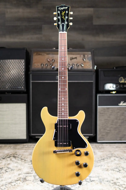 Epiphone 1960 Les Paul Special Double Cut Reissue Electric Guitar - TV Yellow with Hardshell Case