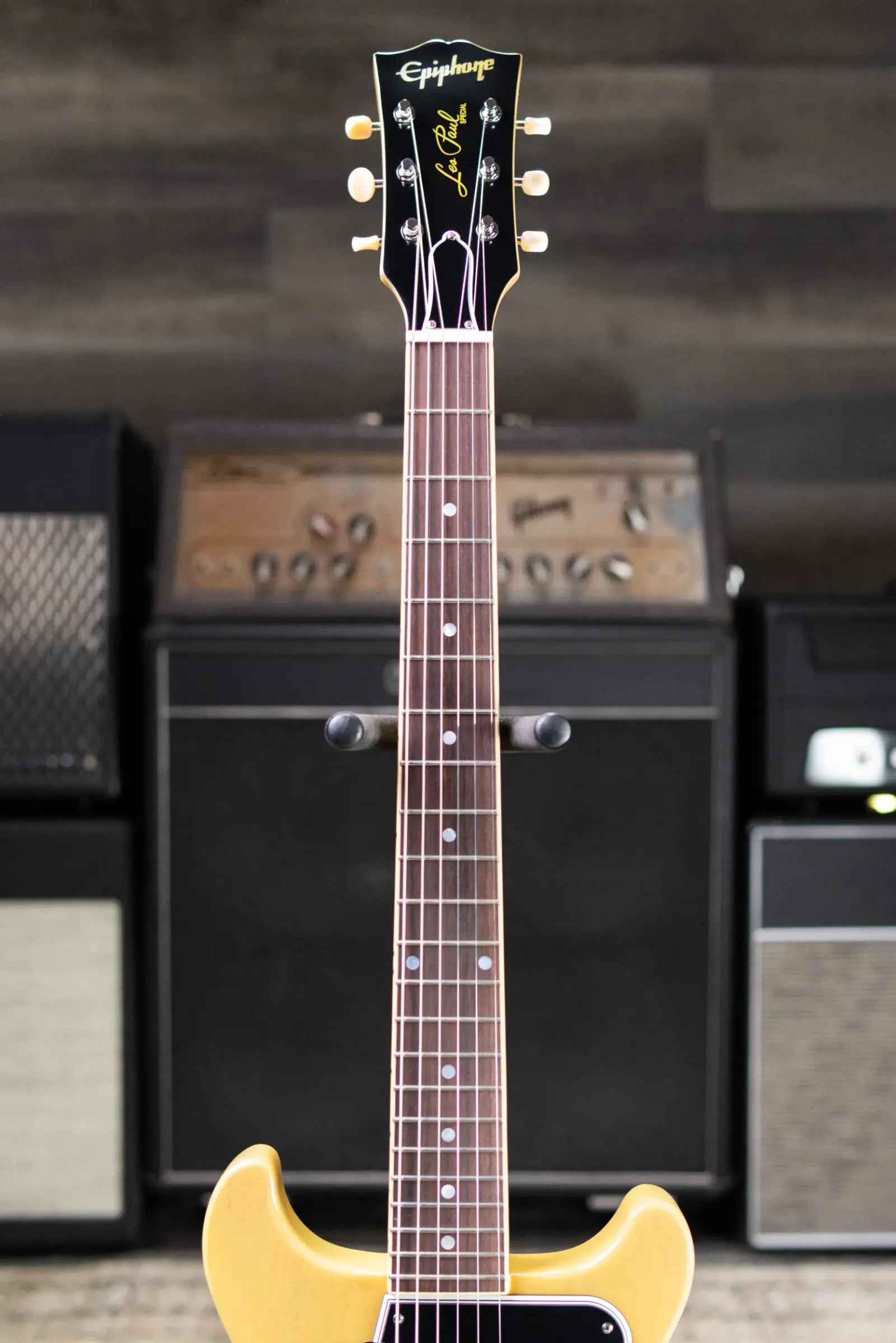 Epiphone 1960 Les Paul Special Double Cut Reissue Electric Guitar - TV Yellow with Hardshell Case