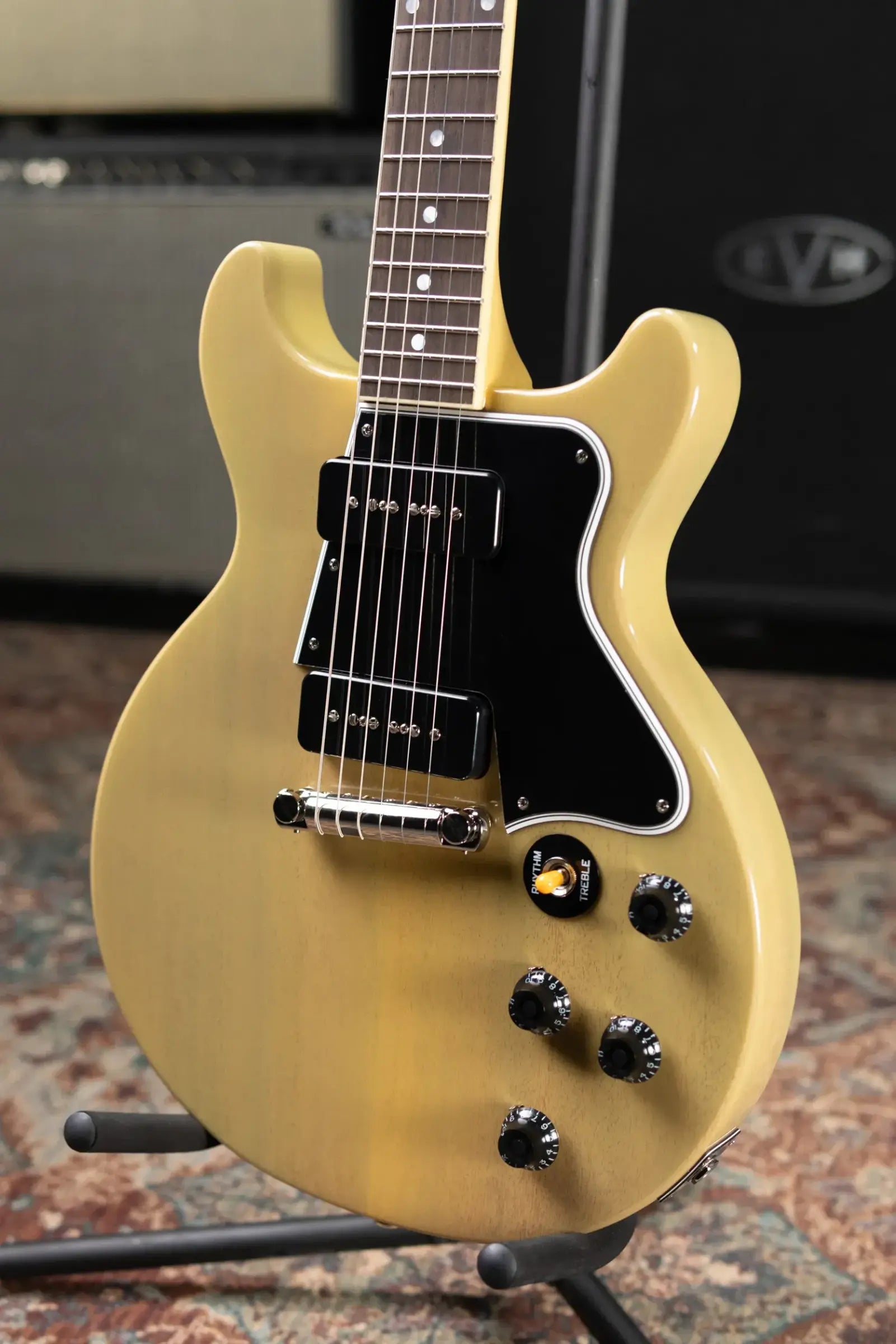 Epiphone 1960 Les Paul Special Double Cut Reissue Electric Guitar - TV Yellow with Hardshell Case - Floor Model