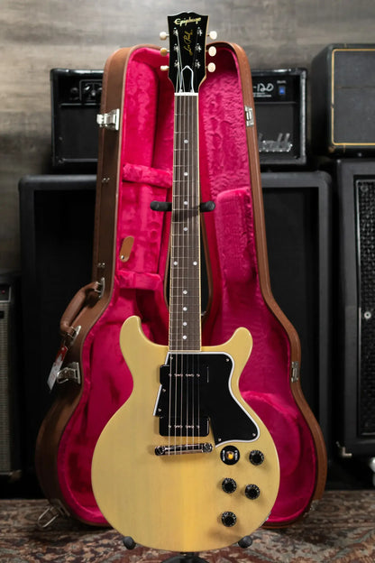 Epiphone 1960 Les Paul Special Double Cut Reissue Electric Guitar - TV Yellow with Hardshell Case - Floor Model