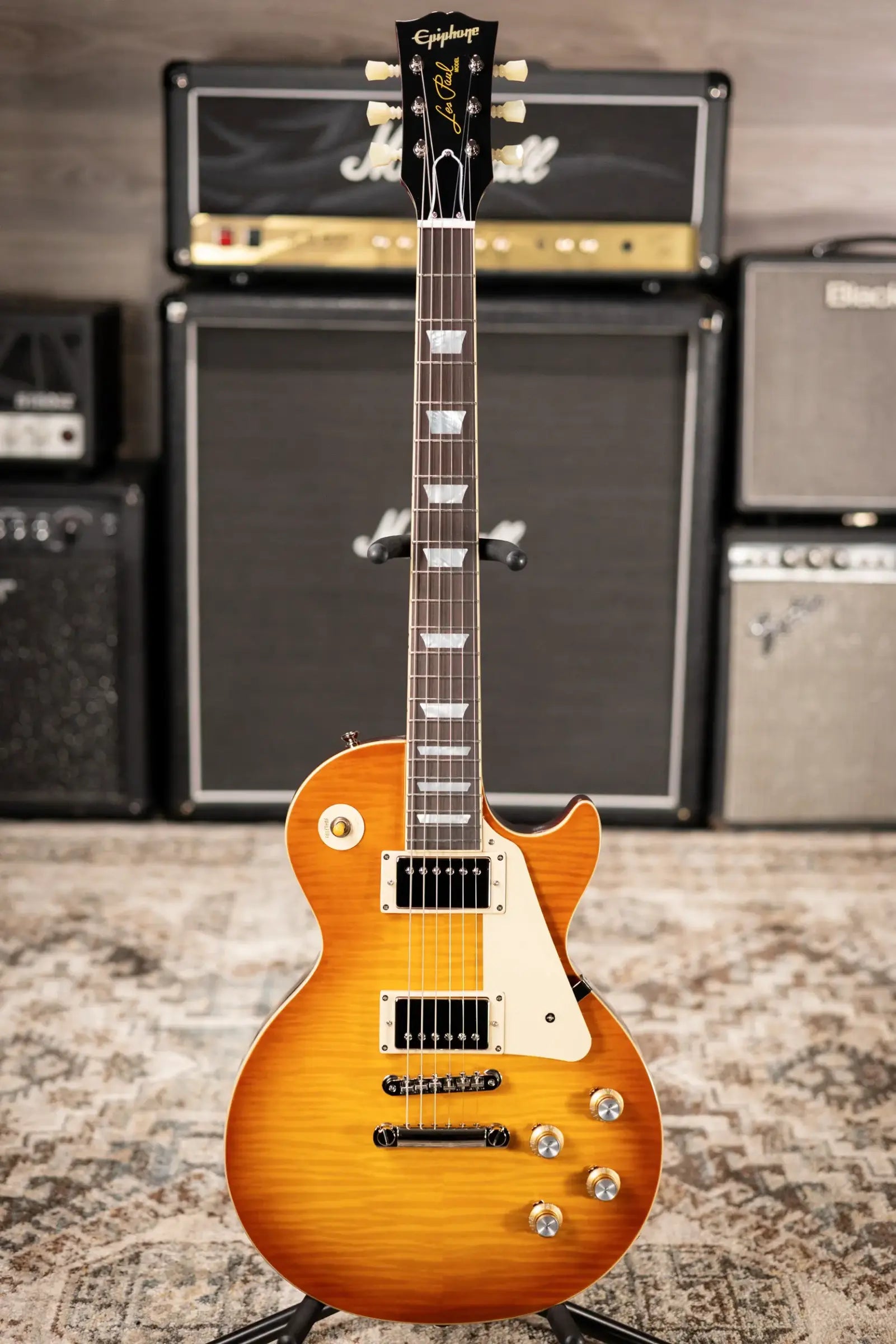 Epiphone 1960 Les Paul Standard Reissue Electric Guitar - Iced Tea Burst with Hardshell Case