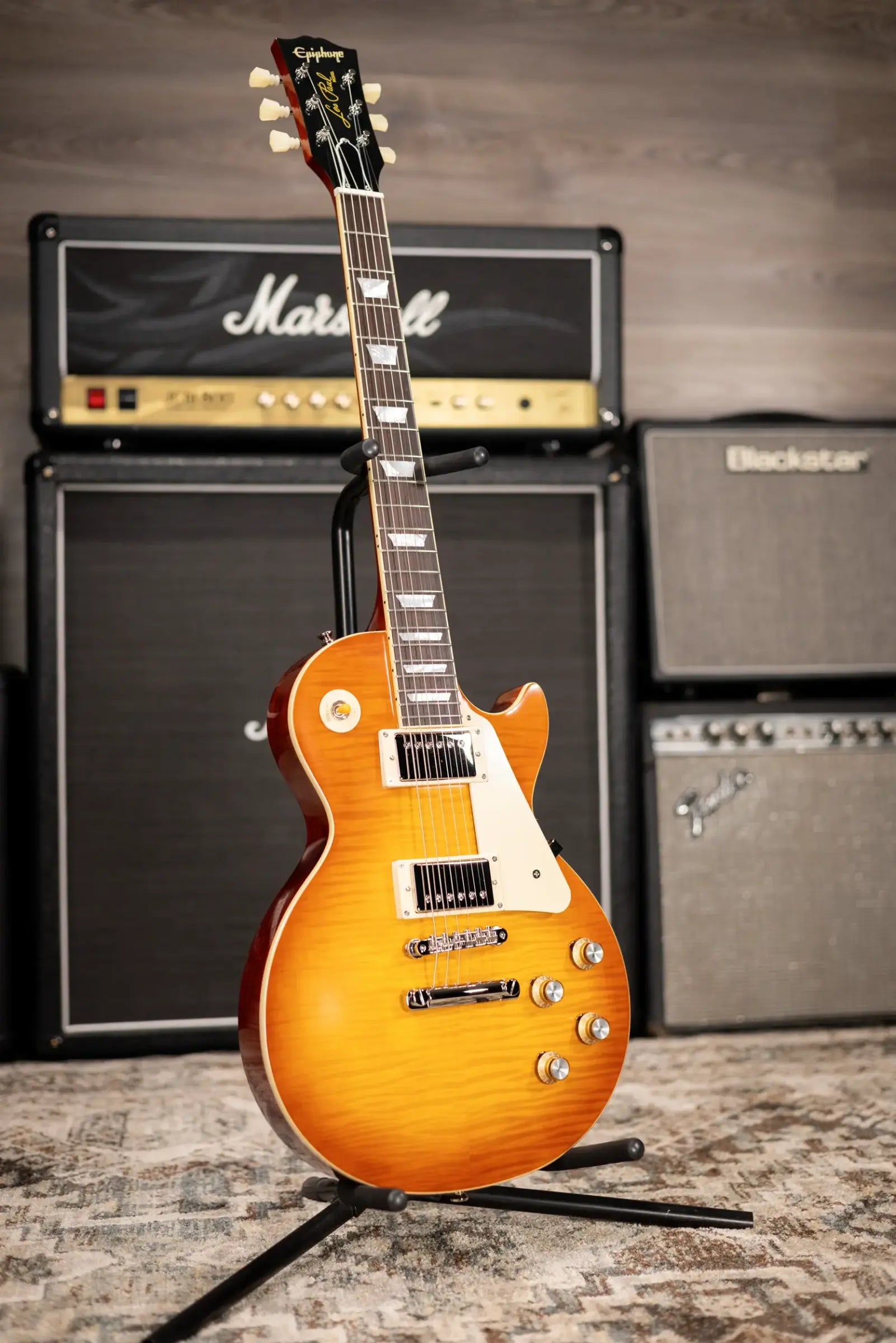 Epiphone 1960 Les Paul Standard Reissue Electric Guitar - Iced Tea Burst with Hardshell Case
