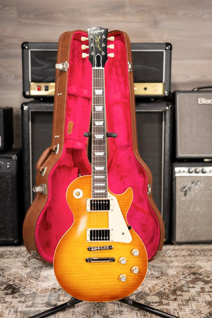 Epiphone 1960 Les Paul Standard Reissue Electric Guitar - Iced Tea Burst with Hardshell Case
