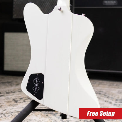 Epiphone 1963 Firebird V Reissue Electric Guitar - Polaris White with Hardshell Case