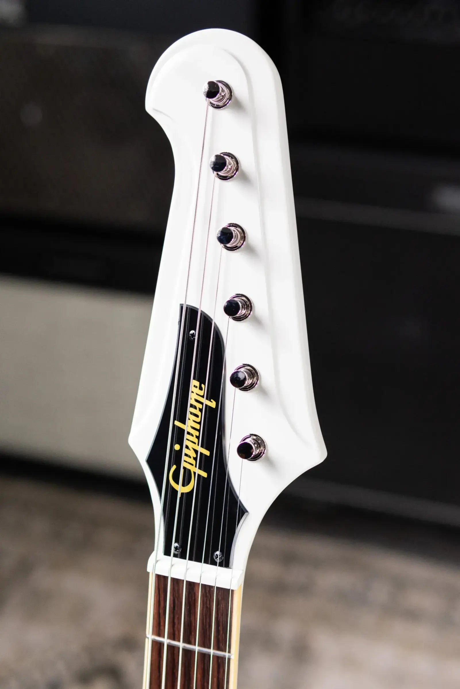 Epiphone 1963 Firebird V Reissue Electric Guitar - Polaris White with Hardshell Case