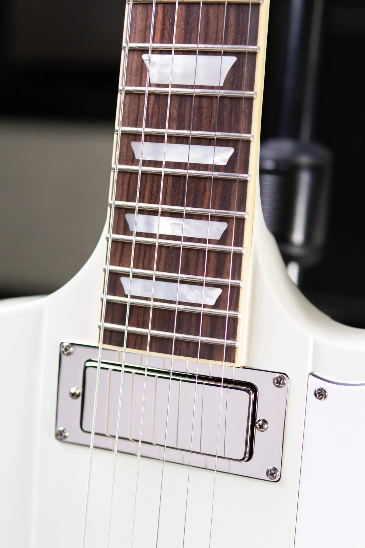 Epiphone 1963 Firebird V Reissue Electric Guitar - Polaris White with Hardshell Case