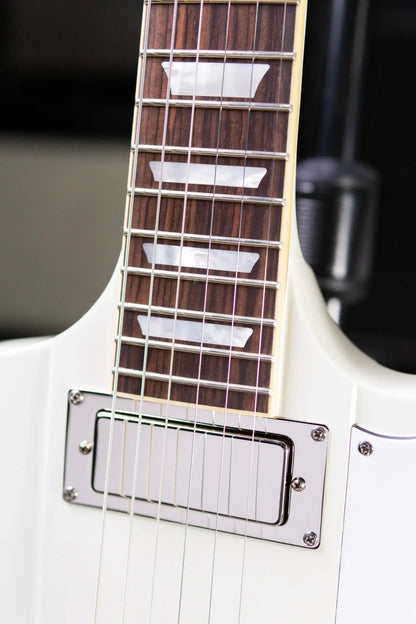 Epiphone 1963 Firebird V Reissue Electric Guitar - Polaris White with Hardshell Case