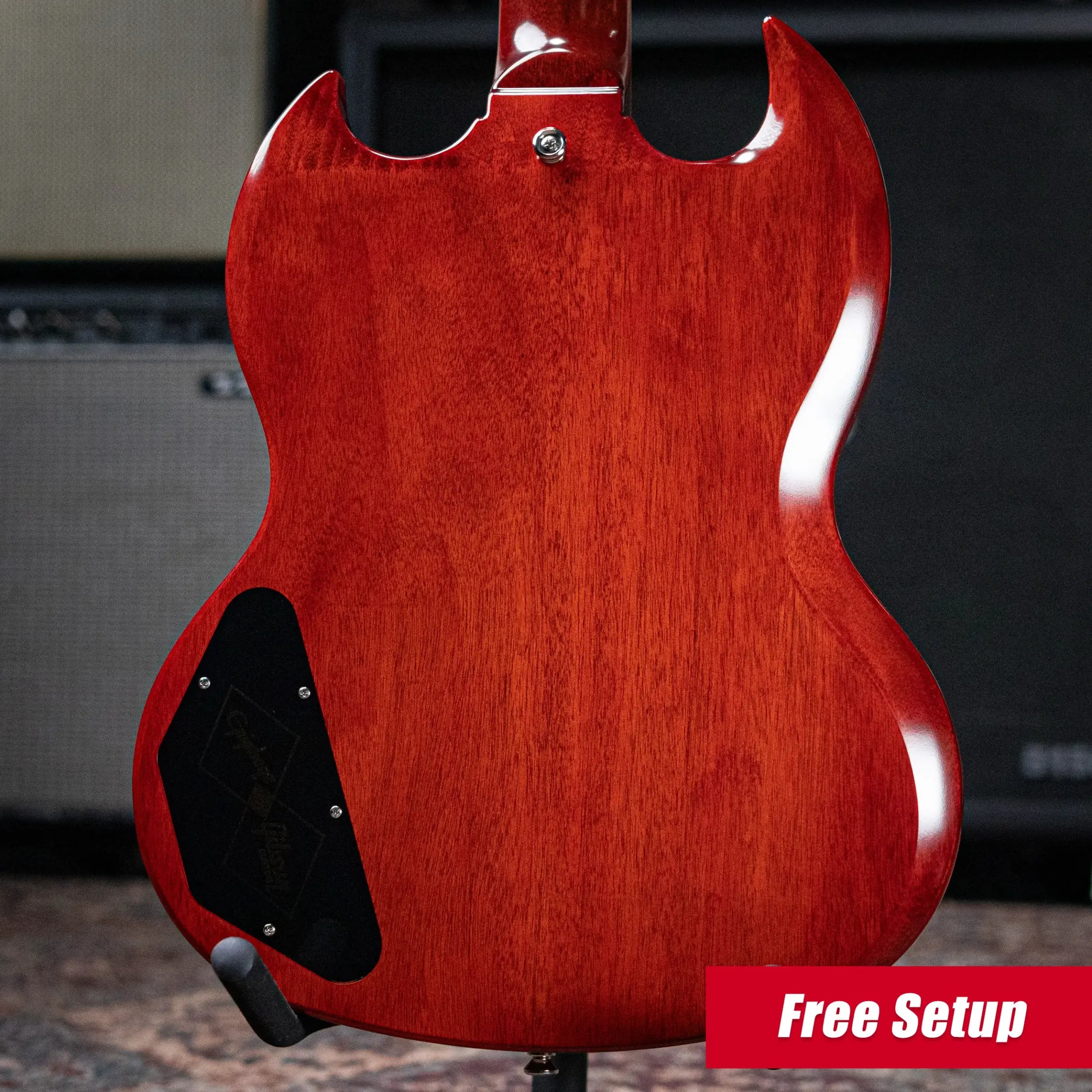 Epiphone 1964 SG Standard with Maestro Vibrola Reissue Electric Guitar - Cherry Red with Hardshell Case