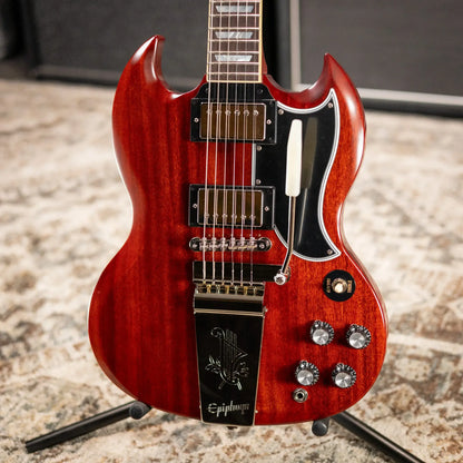 Epiphone 1964 SG Standard with Maestro Vibrola Reissue Electric Guitar - Cherry Red with Hardshell Case