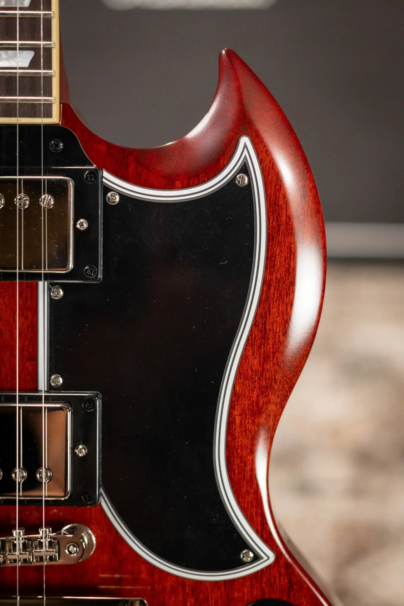 Epiphone 1964 SG Standard with Maestro Vibrola Reissue Electric Guitar - Cherry Red with Hardshell Case