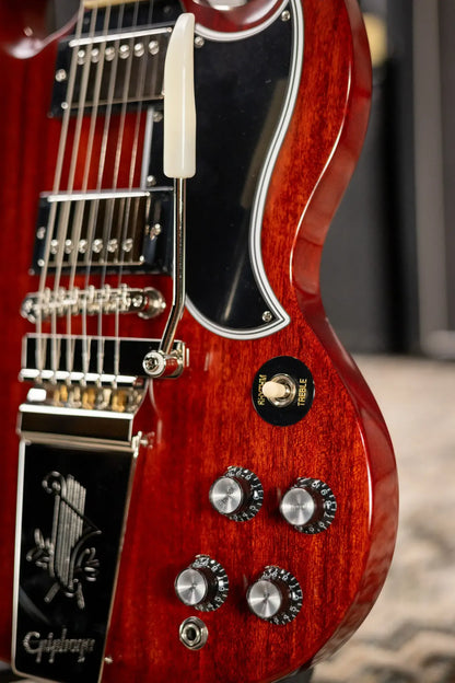 Epiphone 1964 SG Standard with Maestro Vibrola Reissue Electric Guitar - Cherry Red with Hardshell Case