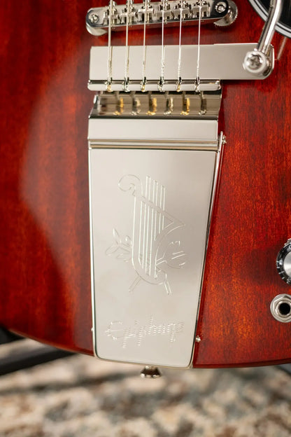 Epiphone 1964 SG Standard with Maestro Vibrola Reissue Electric Guitar - Cherry Red with Hardshell Case
